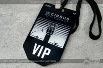 Black-Metal-VIP-Pass-with-Custom-Shape-for-Aircraft-Company