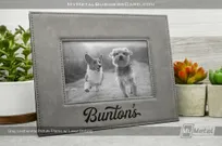 GrayPicture-Frame-With-Silver-Laser-Etching-Burton-Dog