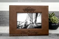 Dark-Brown-Picture-Frame-With-Laser-Etching-Home-And-Away