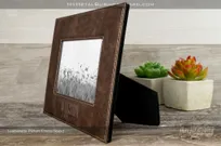Rawhide-Picture-Frame-With-Laser-Etching-Stand
