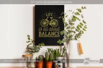 Black-Leatherette-Wall-Decor-Bike-Artwork
