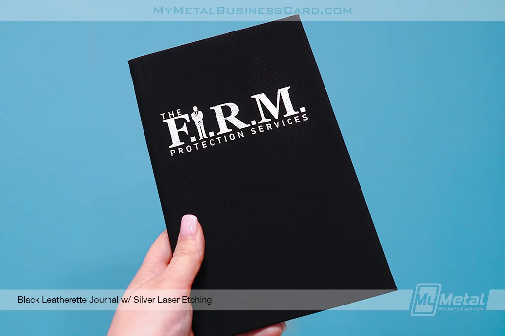 Black-Leatherette-Journal-For-FIRM-Custom-Logo
