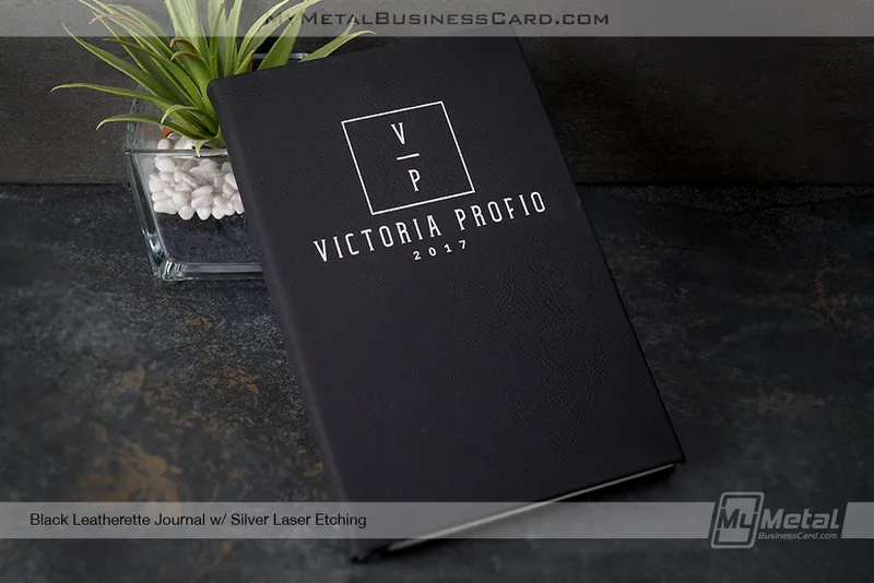 Black-Leatherette-Journal-Square-Initial-Logo