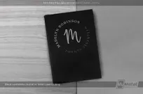 Black-Leatherette-Journal-With-Circular-Script-Logo
