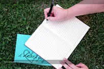 Teal-Leatherette-Journal-Love-Yoga-Logo-Grass