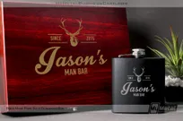 Black-Metal-Flask-Set-With-Rosewood-Box-For-Man-Bar