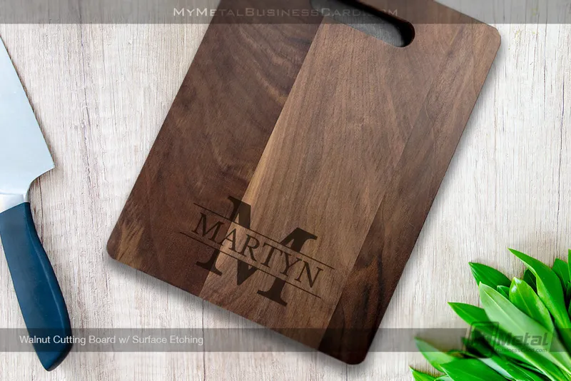 Walnut-Cutting-Board-With-Custom-Last-Name-Surface-Laser-Etched-Logo